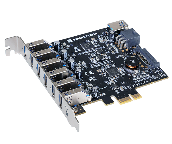 Allegro 7-Port USB 3.2 Gen 1 Type A PCIe Card (7 ports • USB-A 5Gbps/USB 3.2 Gen 1 • USB charging)