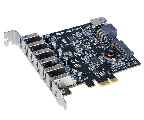 Allegro 7-Port USB 3.2 Gen 1 Type A PCIe Card (7 ports • USB-A 5Gbps/USB 3.2 Gen 1 • USB charging)
