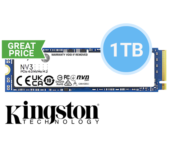 Kingston NV3 PCIe 4.0 NVMe 1TB SSD – Sonnet Online Store - SONNETTECH