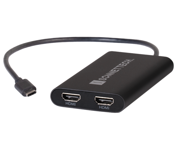 USB-C DisplayLink Dual 4K 60Hz HDMI Adapter (with PD Passthrough