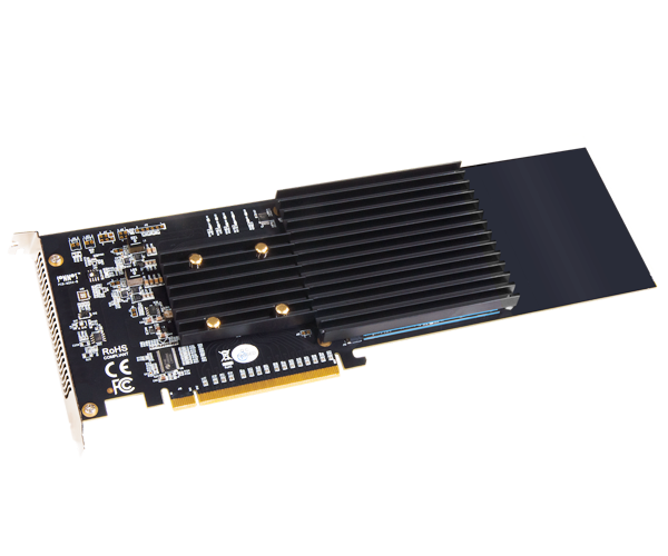 Quad M.2 NVMe to PCIe Adapter Expansion Card (PCIe Bifurcation Motherboard  is Required), Support 4* M.2 PCIe NVMe SSD 