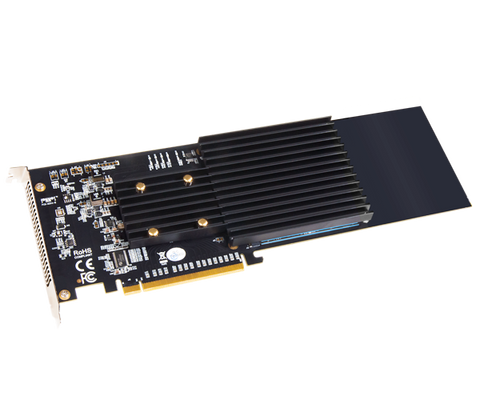Sonnet M.2 4x4 Silent PCIe Card (Four M.2 NVMe SSD slots • Add your own SSDs up to 32TB)