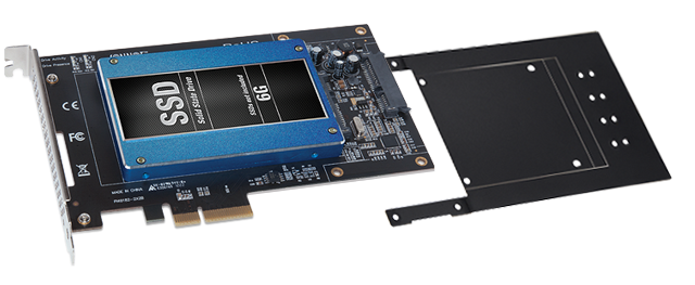 Tempo SSD PCIe Card (High-performance 6Gb/s SATA 2.5-inch SSD PCIe card • Add your own SSDs)