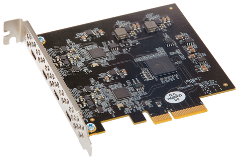 Allegro USB-C 4-Port PCIe Card (4-ports • USB-C 10Gbps/USB 3.2 Gen 2 • Dual controllers • USB-C charging)