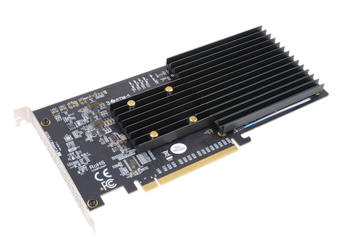 Sonnet M.2 4x4 Silent PCIe Card (Four M.2 NVMe SSD slots • Add your own SSDs up to 32TB)