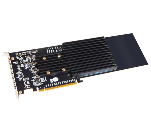 Sonnet M.2 4x4 Silent PCIe Card (Four M.2 NVMe SSD Slots • Add your own SSDs up to 32TB)