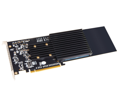 Sonnet M.2 4x4 Silent PCIe Card (Four M.2 NVMe SSD Slots • Add your own SSDs up to 32TB)